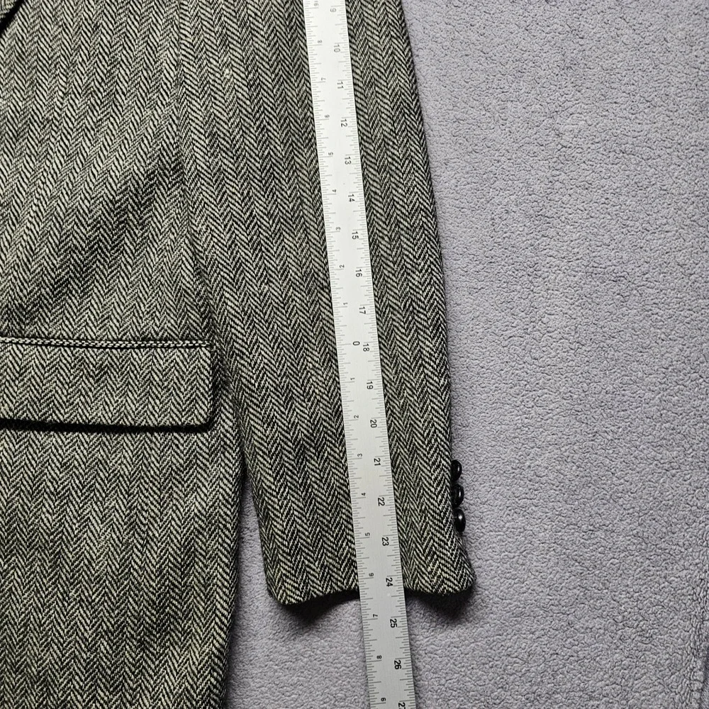Enrico Gelini Blazer Jacket Mens 39R Multicolor Wool Herringbone Single Breasted